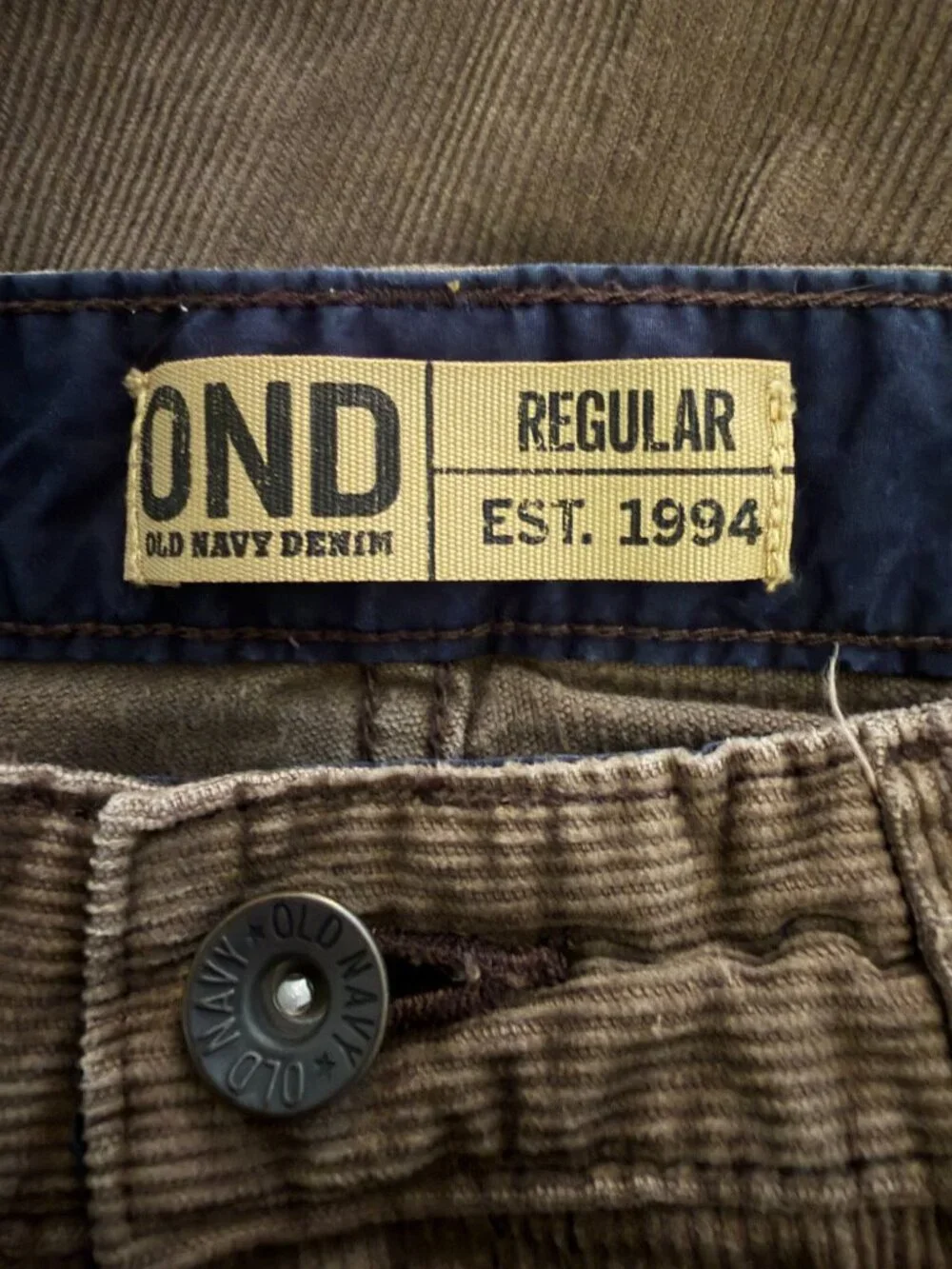 Boys Corduroy Pants, Old Navy, Brown, Size 14